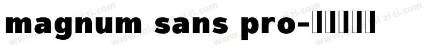 magnum sans pro字体转换
